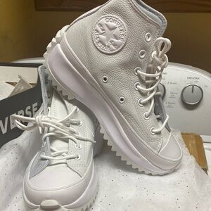 Converse White Platform High-Tops